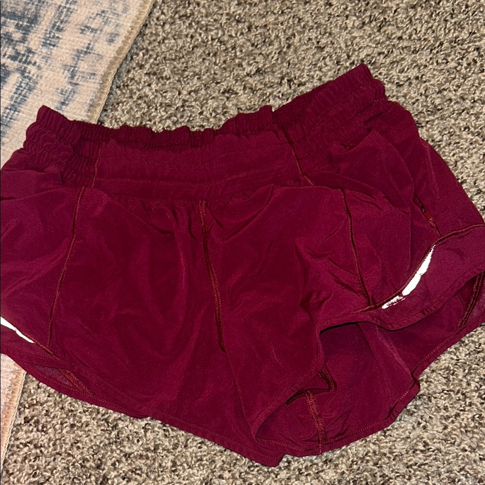 Lululemon size 6 maroon shorts